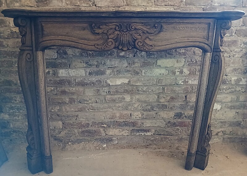 Antique Fireplace Oak ca.1875