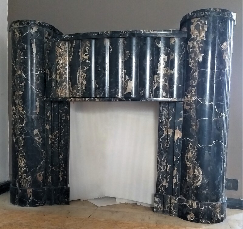 Art Déco fireplace ca.1925 Portoro marble