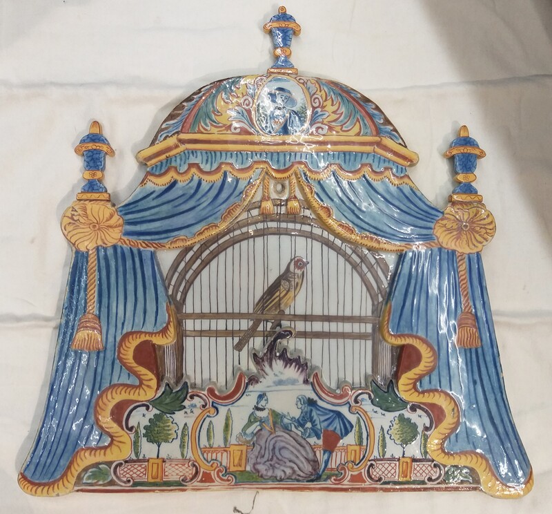 Delft, polychrome plaque-walltile 