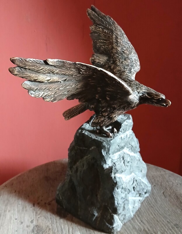 Eagle in Bronze on a rock