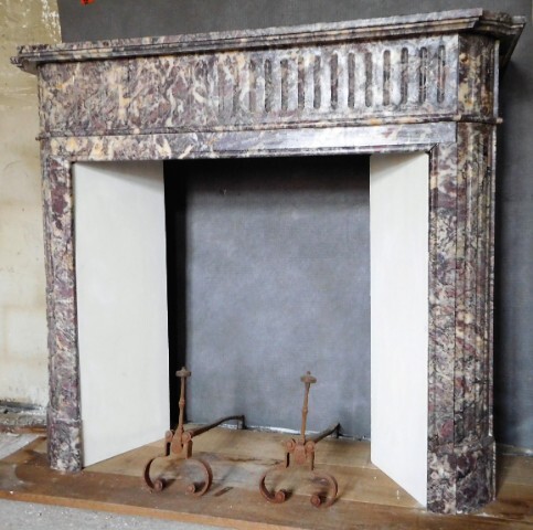 Old Fireplace in Brocatelle-marble