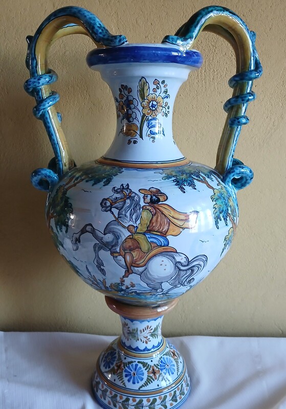 Talavera Majolica Vase Spain ca.1900-1925